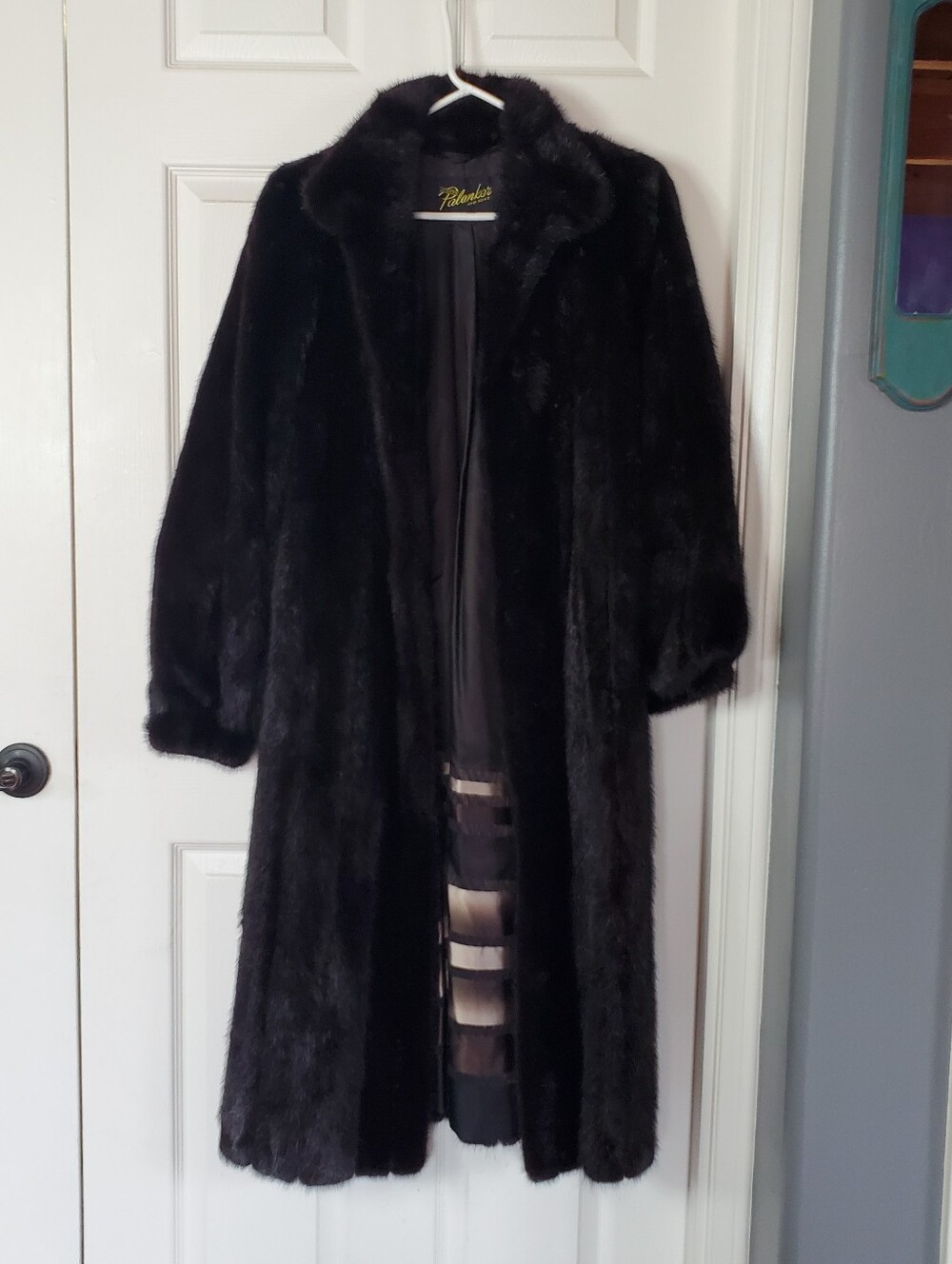 Vintage Joseph Palanker Sons Natural Ranch Mink Coat Full Length Luxury Modwife